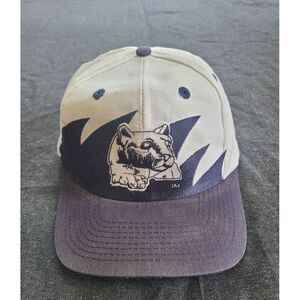 Vintage 90s Penn State Sharktooth Snapback Hat Cap‎ Logo 7 Twill Nittany Lions